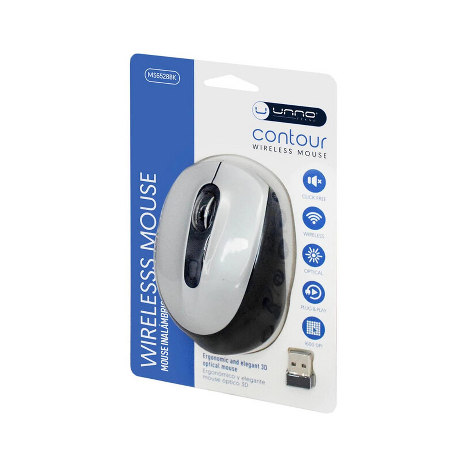 Unno Contour/ Wireless Mouse ms6528
