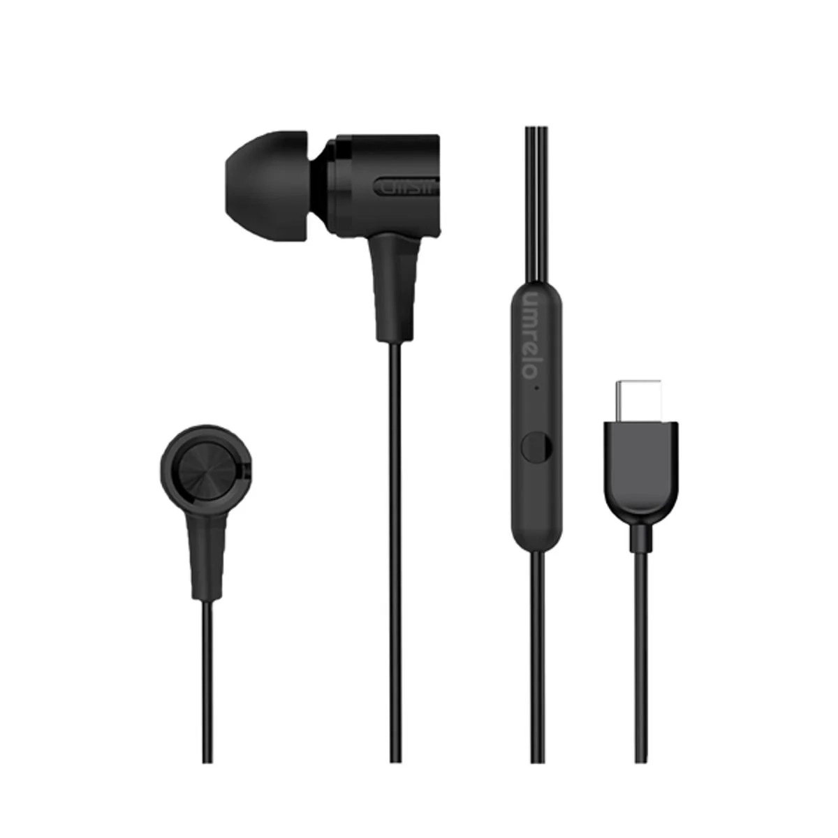 Unno Earbuds Ultra Type C with MIC - Black - HS7005BK