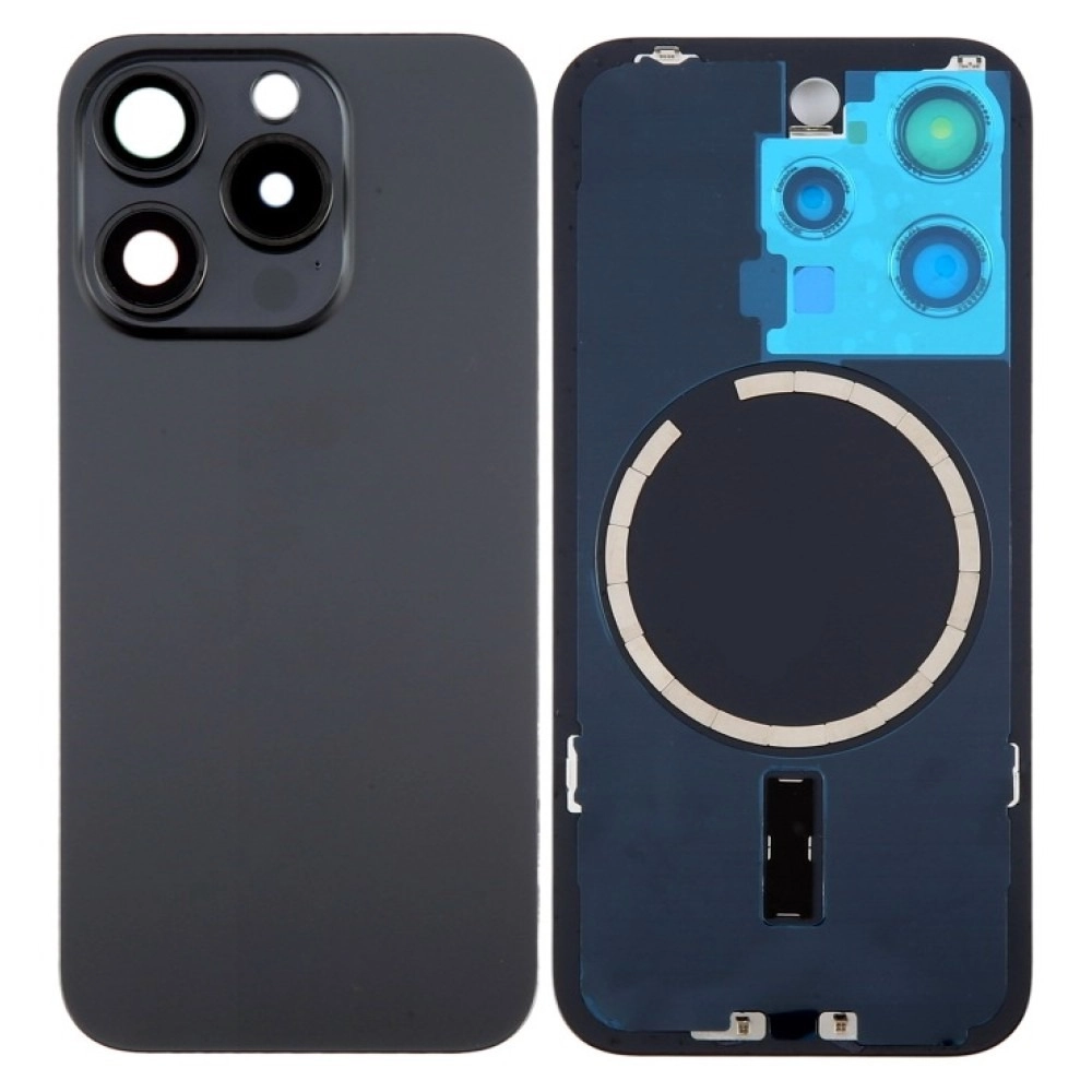 glass back iphone 15 Pro Black