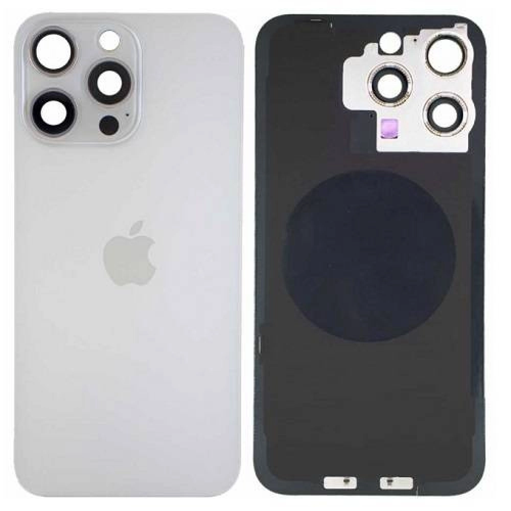 glass back iphone 15 Pro Max White
