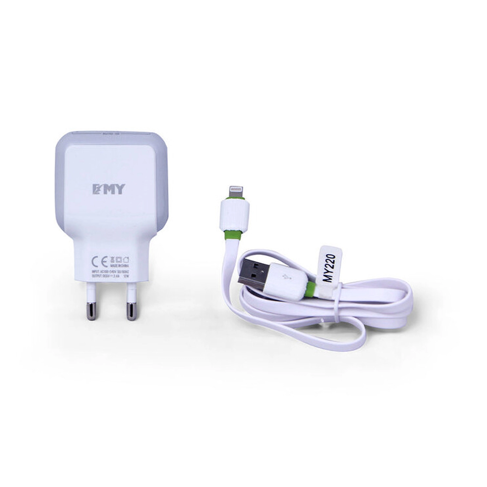 EMY 3 port USB Wall Adapter & Lightning Cable