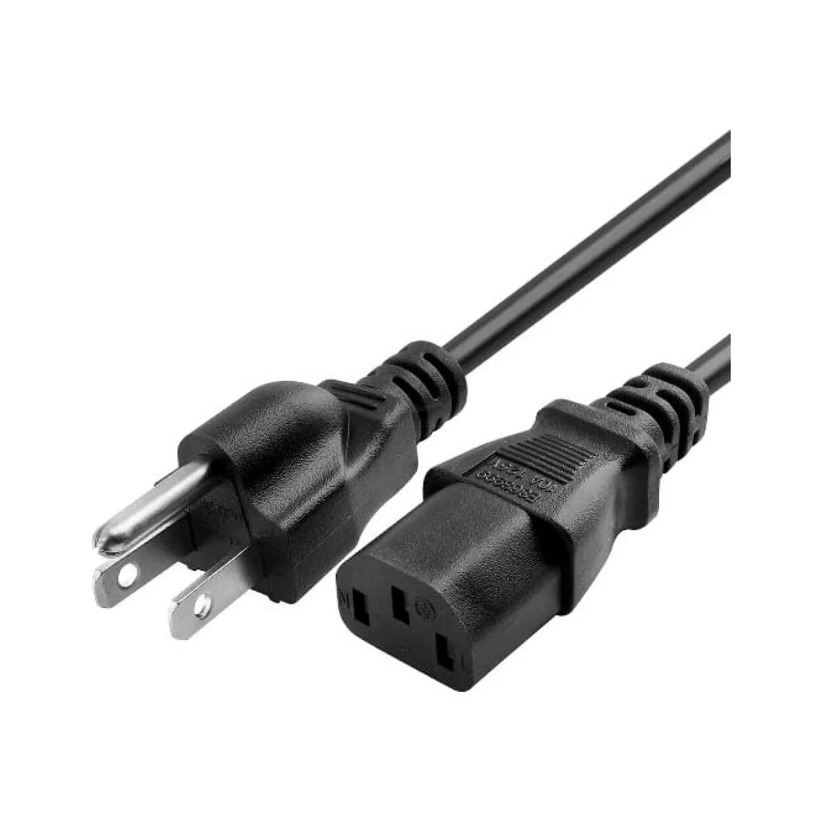 Unno Cable AC Power 3-prong 1.5m / 5ft (Bulk) - CB4001BK