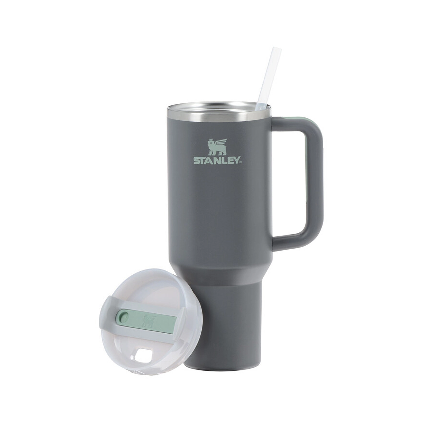 Tumbler Mug Large Pletts Stanley Style 40oz Dark Gray