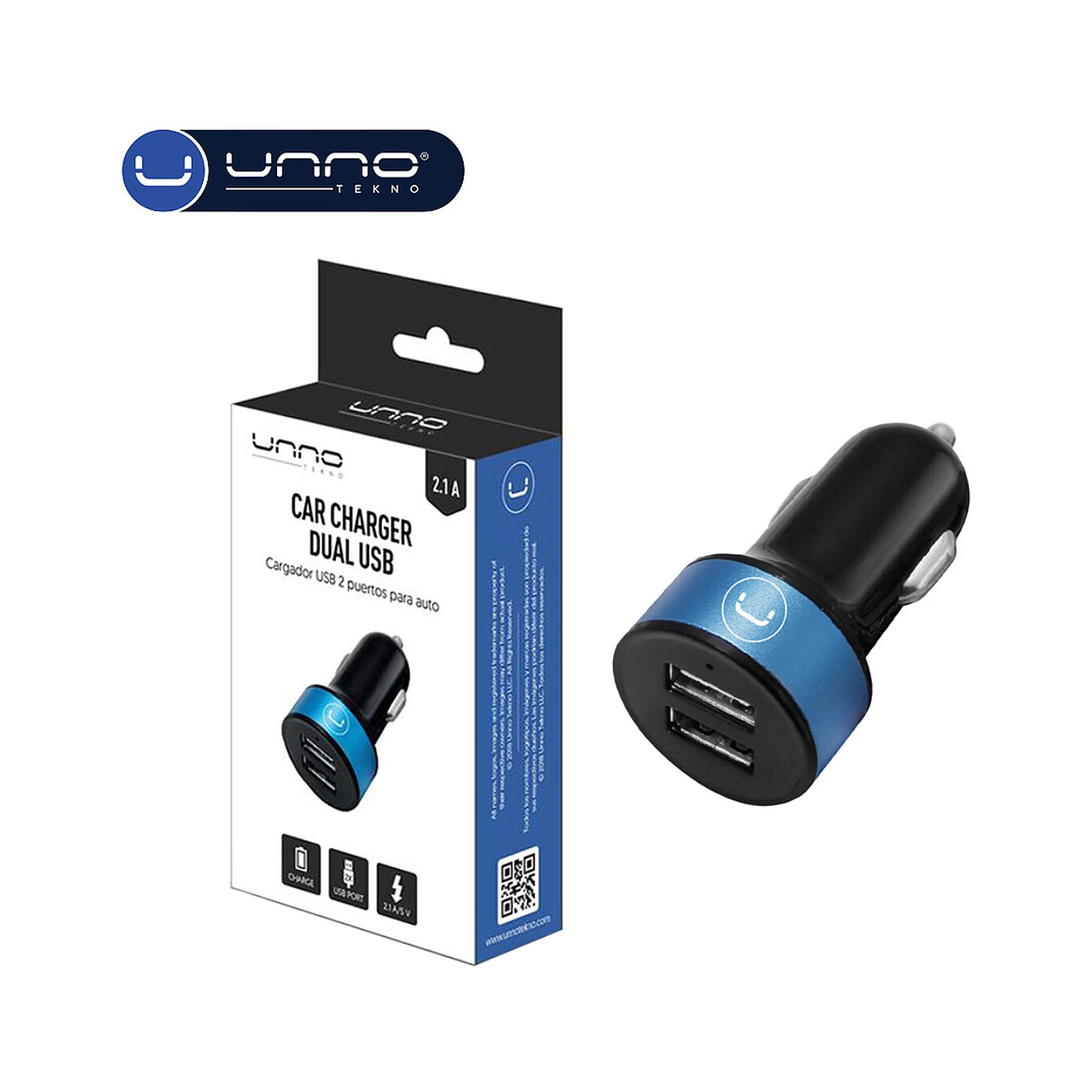 Unno Car Fast Charger Dual USB 3.4A - PW5021BK