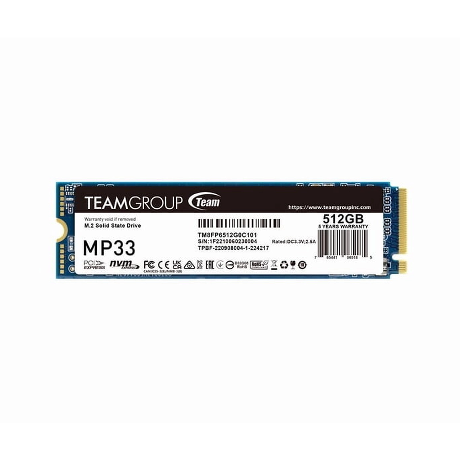 Team Group MP33 M.2 2280 512G Internal Solid State Drive (SSD)