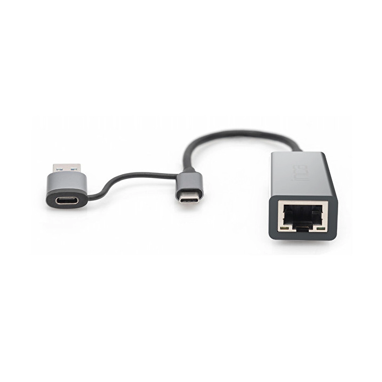 Unno Ethernet Adapter 2 in 1Type C/USb ad3007bk