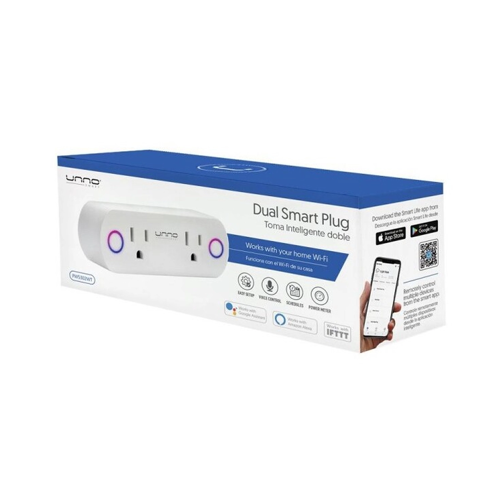 Unno Dual SmartPlug PW5302BK