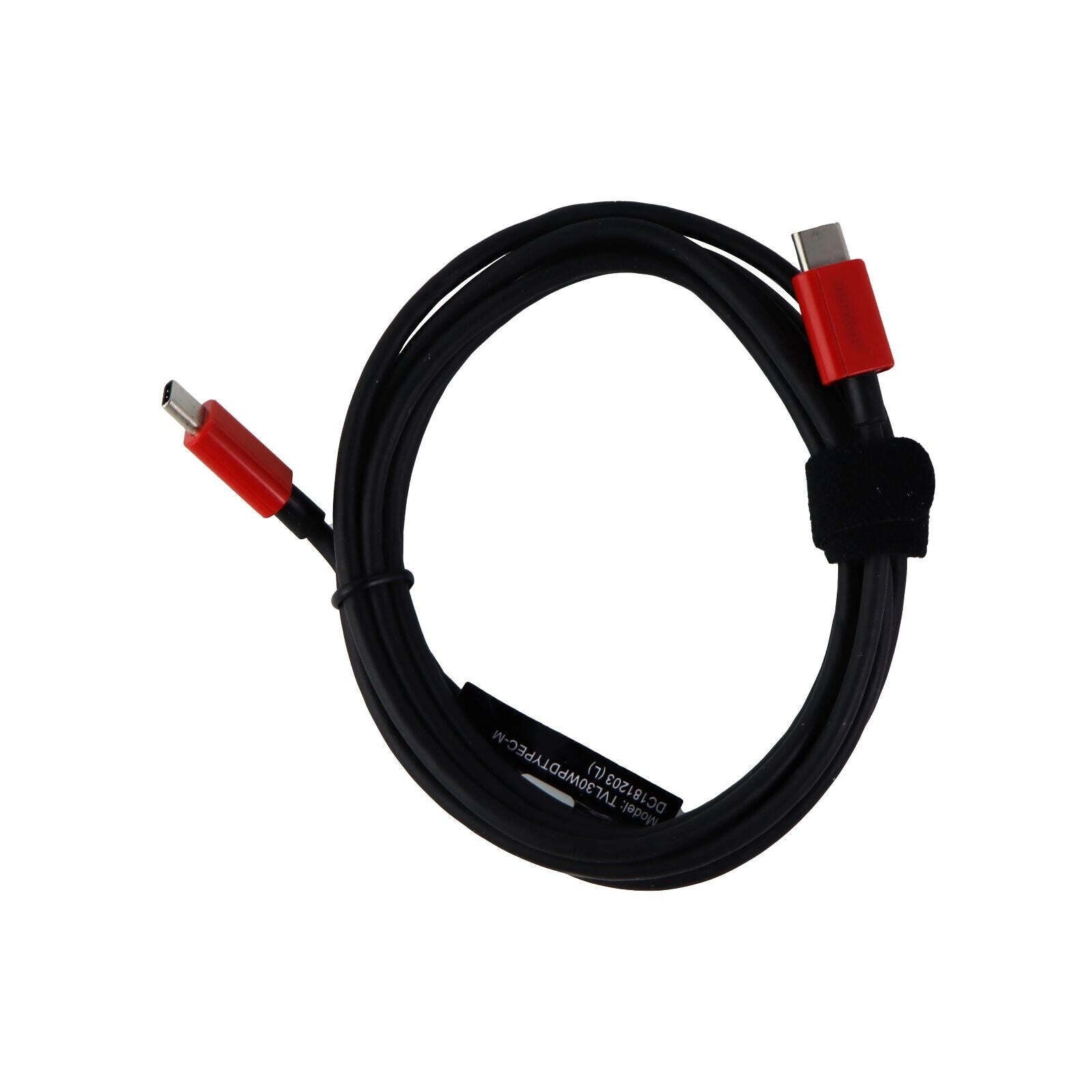 Verizon (type c to type c ) 6ft 2.0 charge and sync cable for usb-c devices ORIGINAL - black/red
