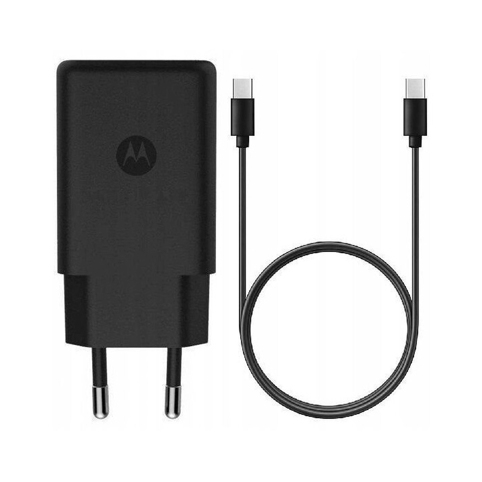 MOTOROLA 30W WALL CHARGER WITH 1M/3.3FT C2C CABLE Included - BLACK