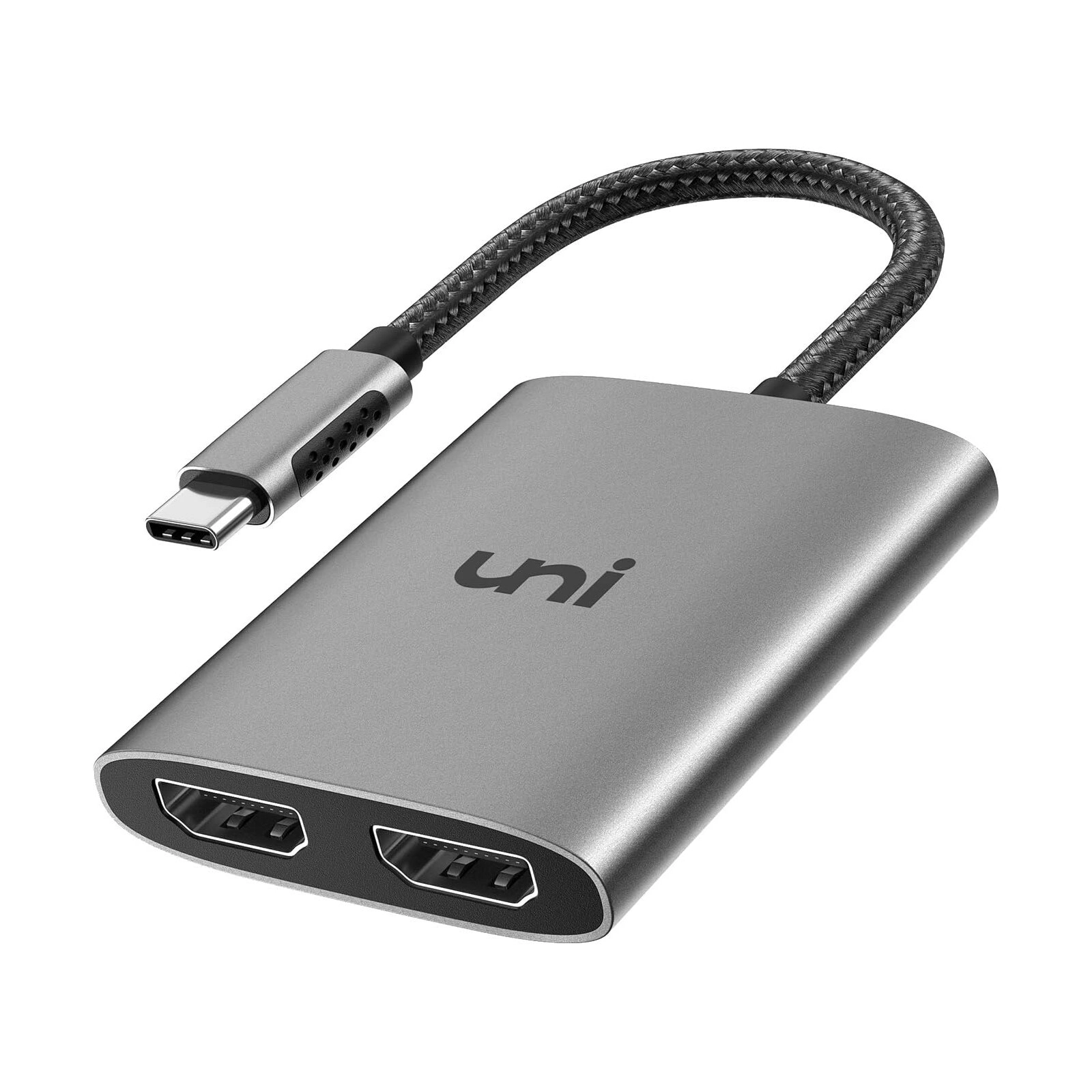 Unno Dual HDMI to USB-C hub - HB1103GY