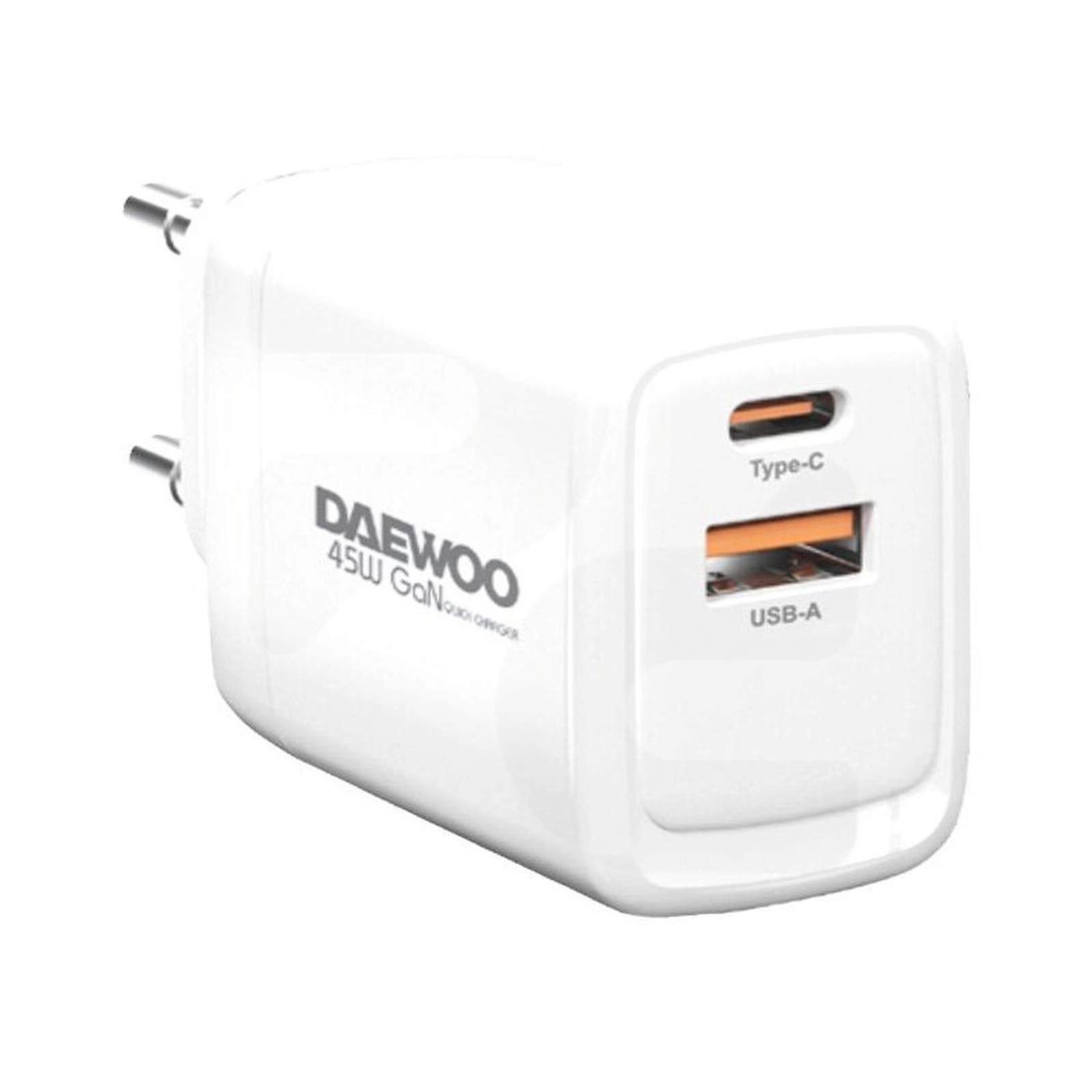 Unno Wall Fast Charger GaN PD45W Dual Port Type A & C - PW5065WT