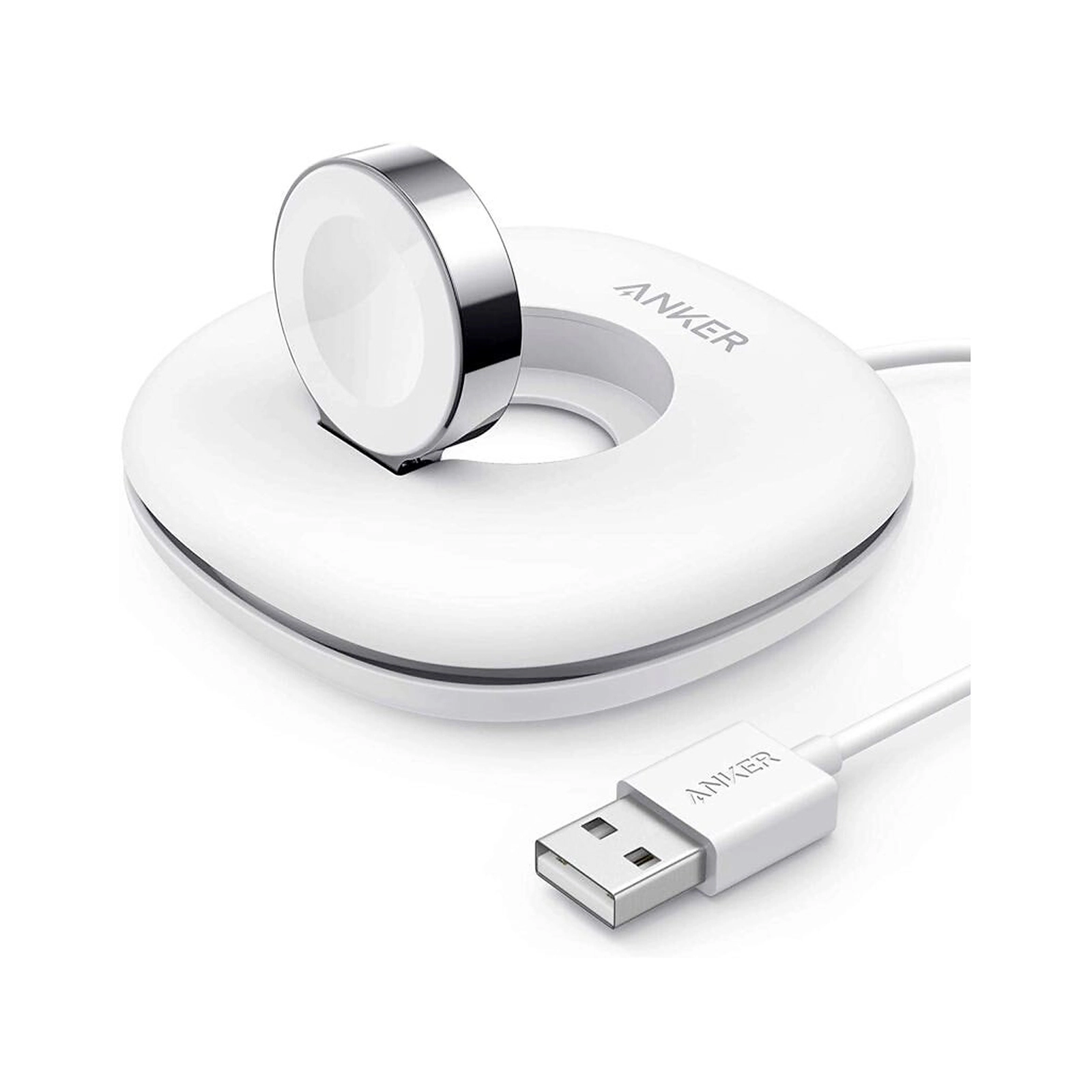 Anker Foldable Charging Dock for Apple Watch w/ 4ft USB-A Cable White (MFi Certified) (C8 ANKER-1)