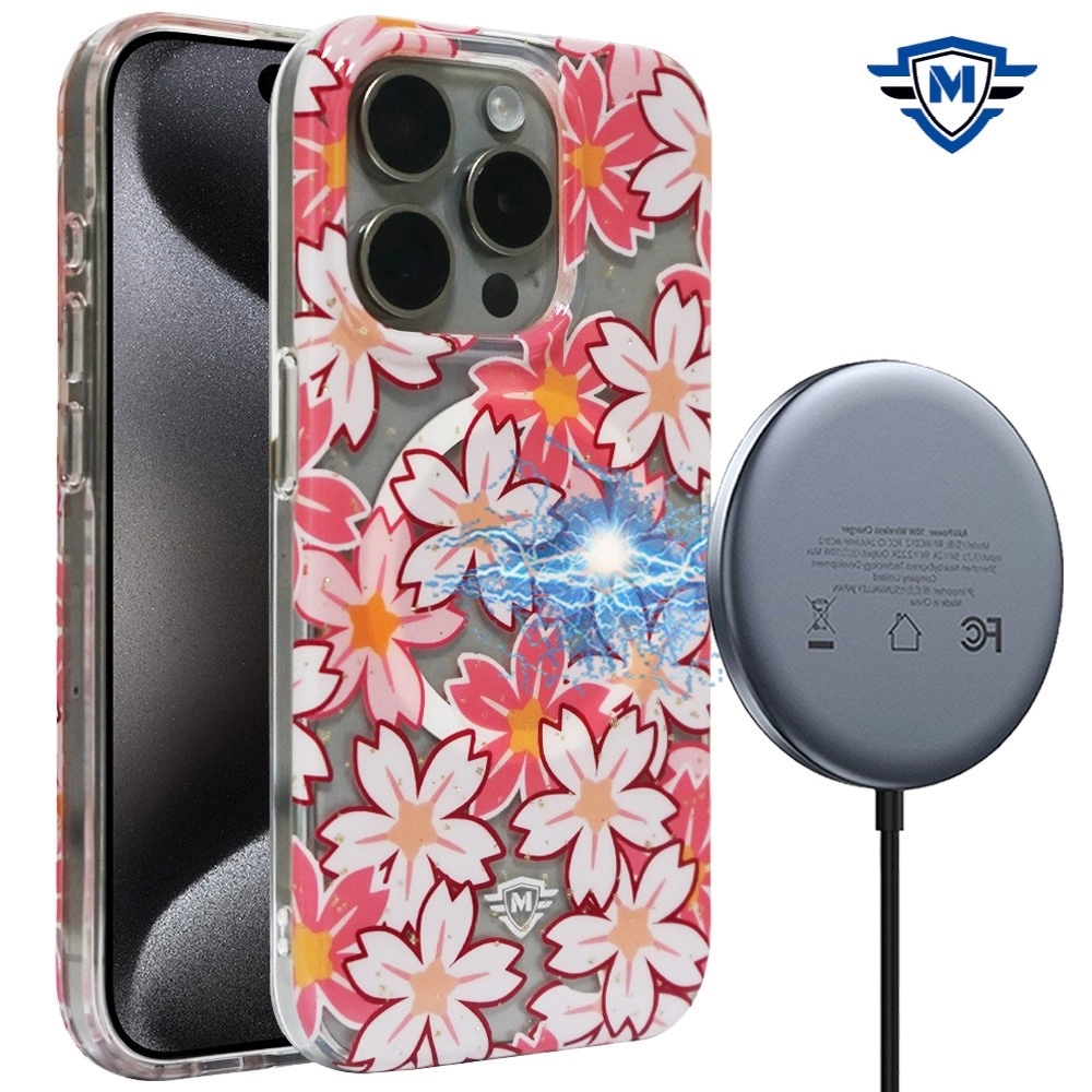 Case for iphone 15 pro(MKWNFLR-15PRO-BAUORCH)