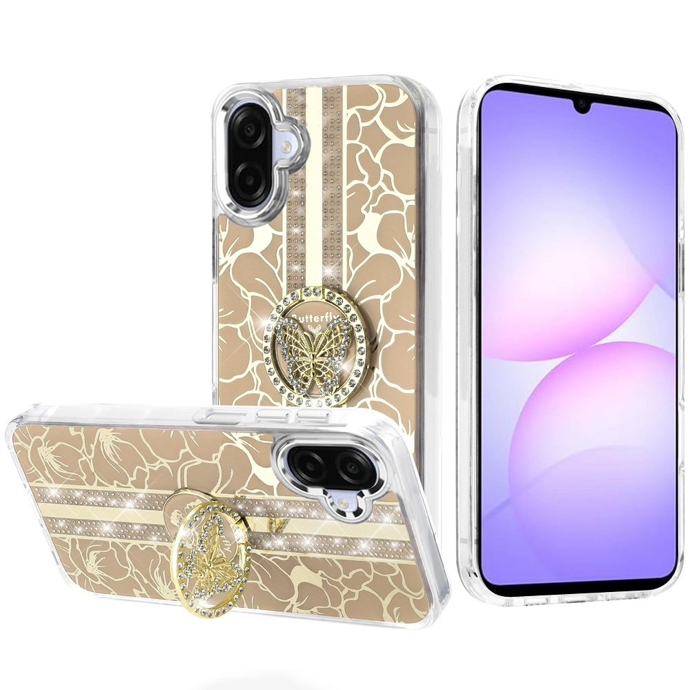 Case For Samsung A07 (QBSPLNDXFLR-A07-Gold)