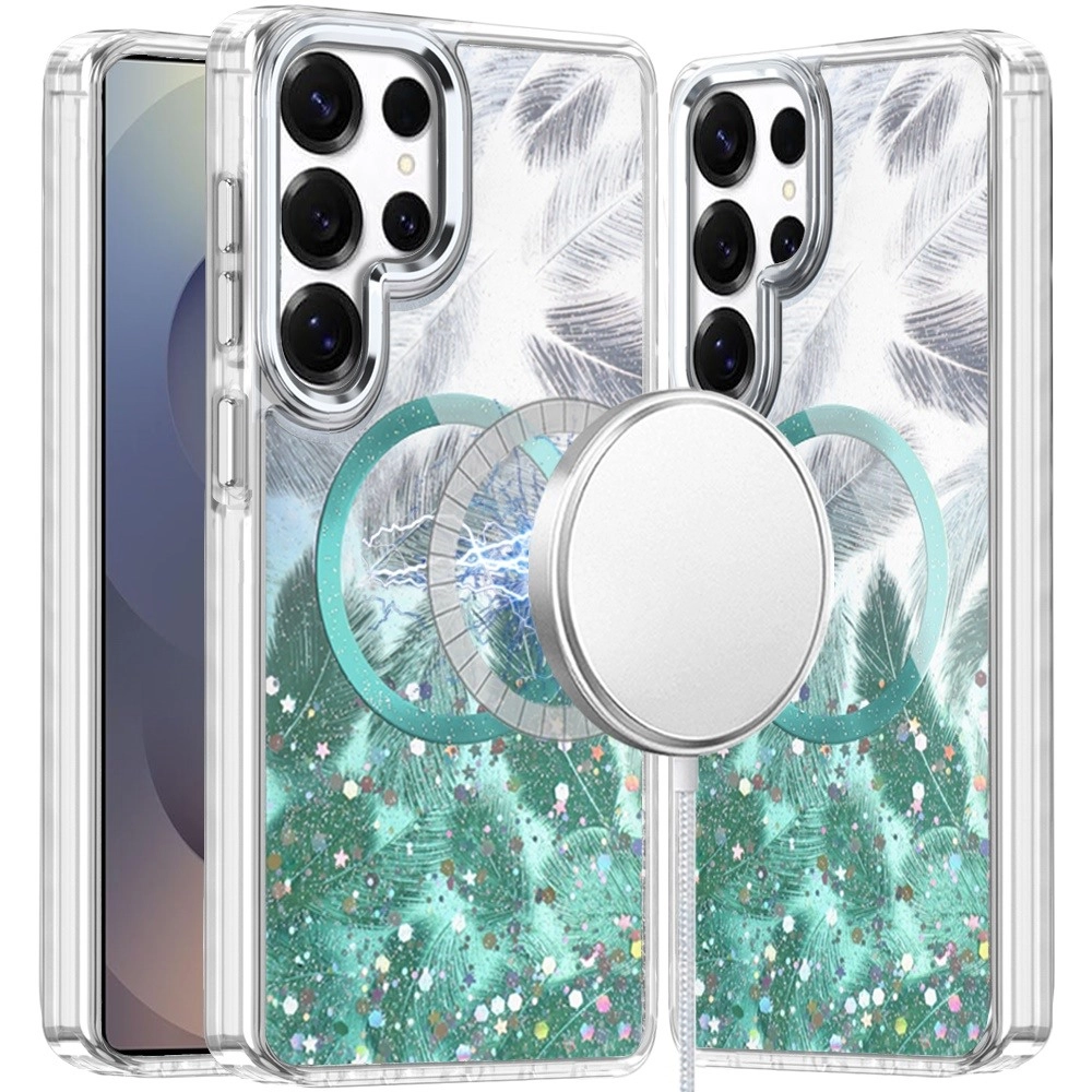 Case For iPhone 12 Pro Max 6.7 Epoxy Glitter Shimmer [ (MGPOXY-iP126.7-LGrn)