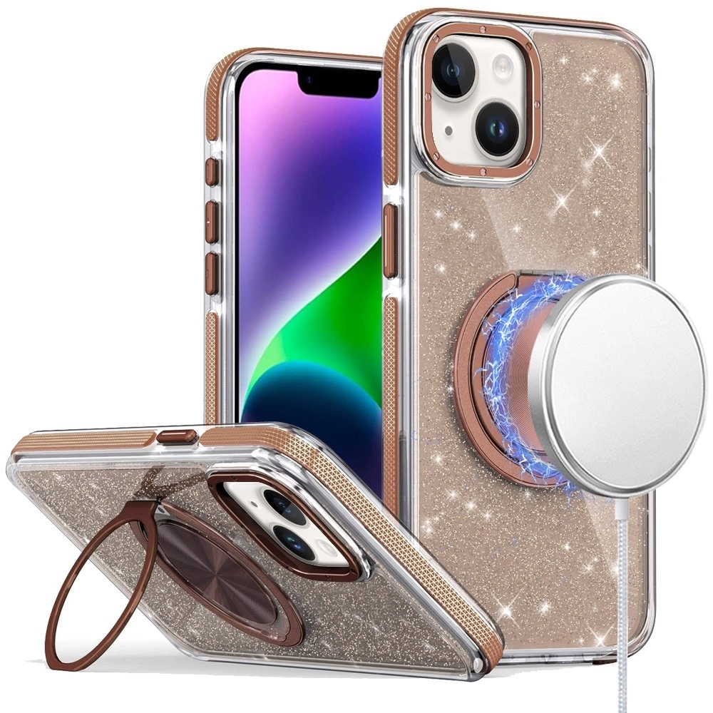 Case For iPhone 14/13 Glitz HQ Shimmer Glitter [ (MGGLITZ-ip14-Gold)