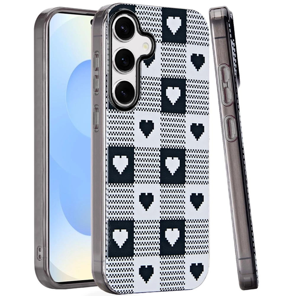 Case For Samsung s25/s24 Double Layer Design IMD TPU Case (QBCTNON-s25-CKHRTS)
