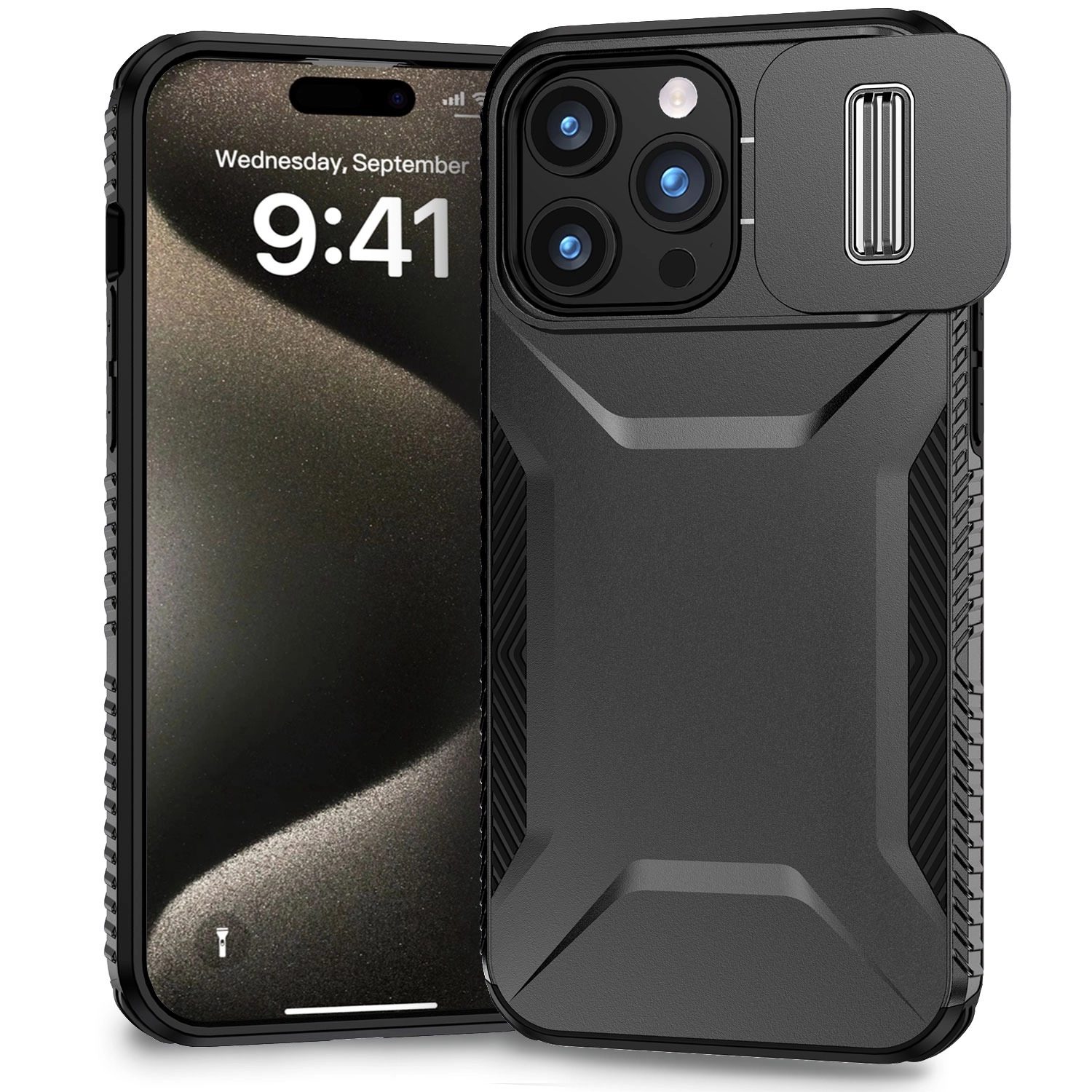 Case For iPhone 15 Pro Max (QBUDSGN-15PrMX-BK)