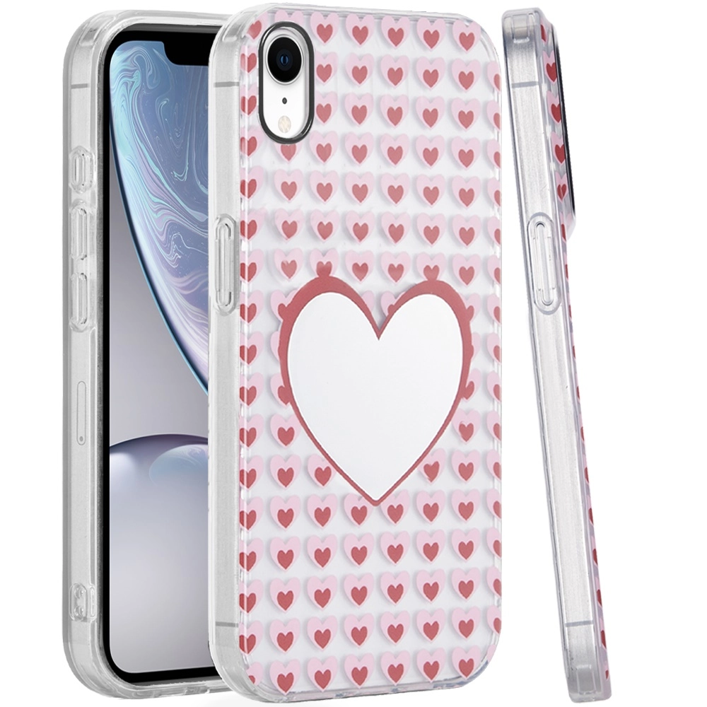 Case For iPhone XR Double Layer Design IMD TPU Case (QBCTNON-iPXR-MRWHRT)