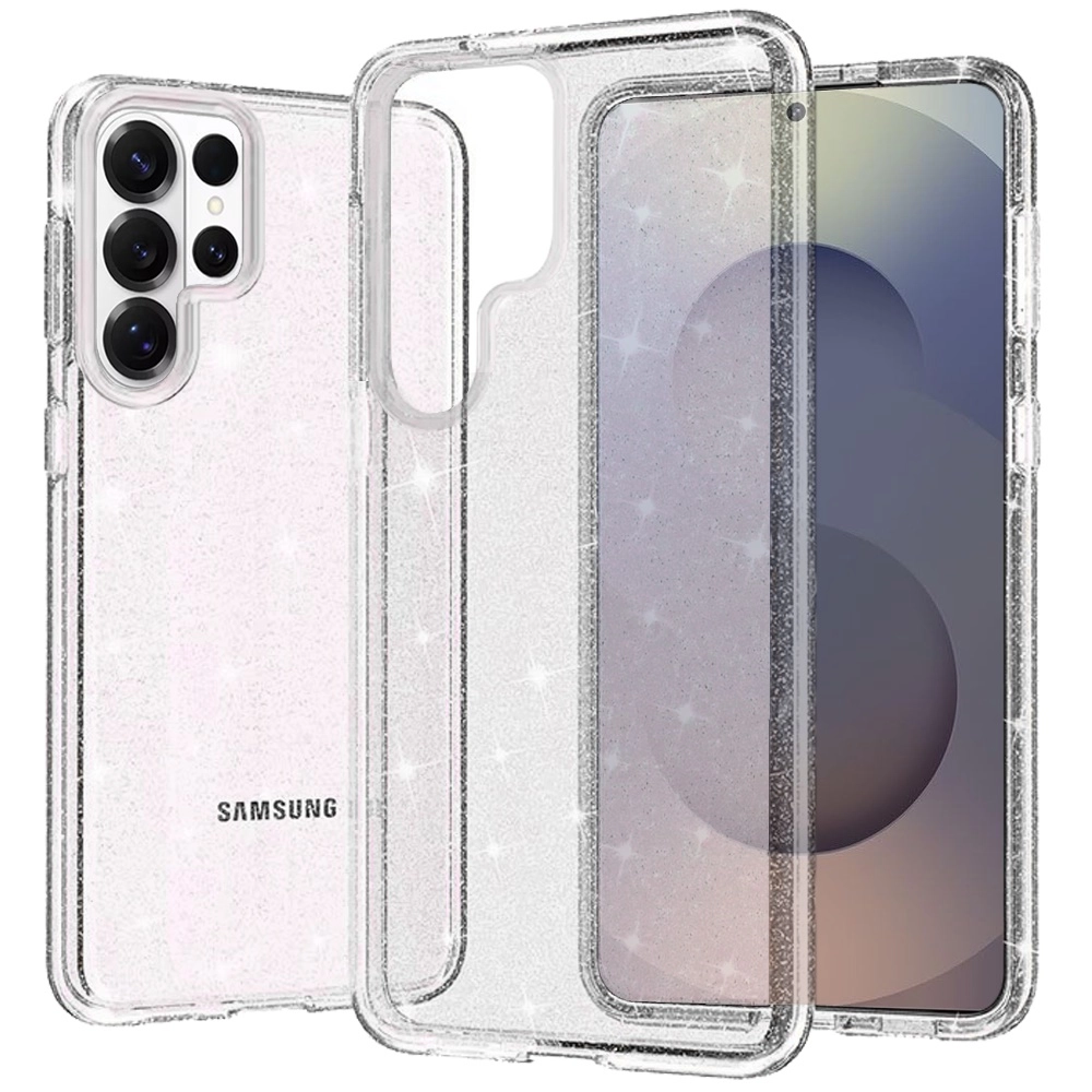 Case For iPhone XR Glitter Ultra Thick 3mm Transparent Hybrid Case Cover (QBSTGT-iPXR-Clr)