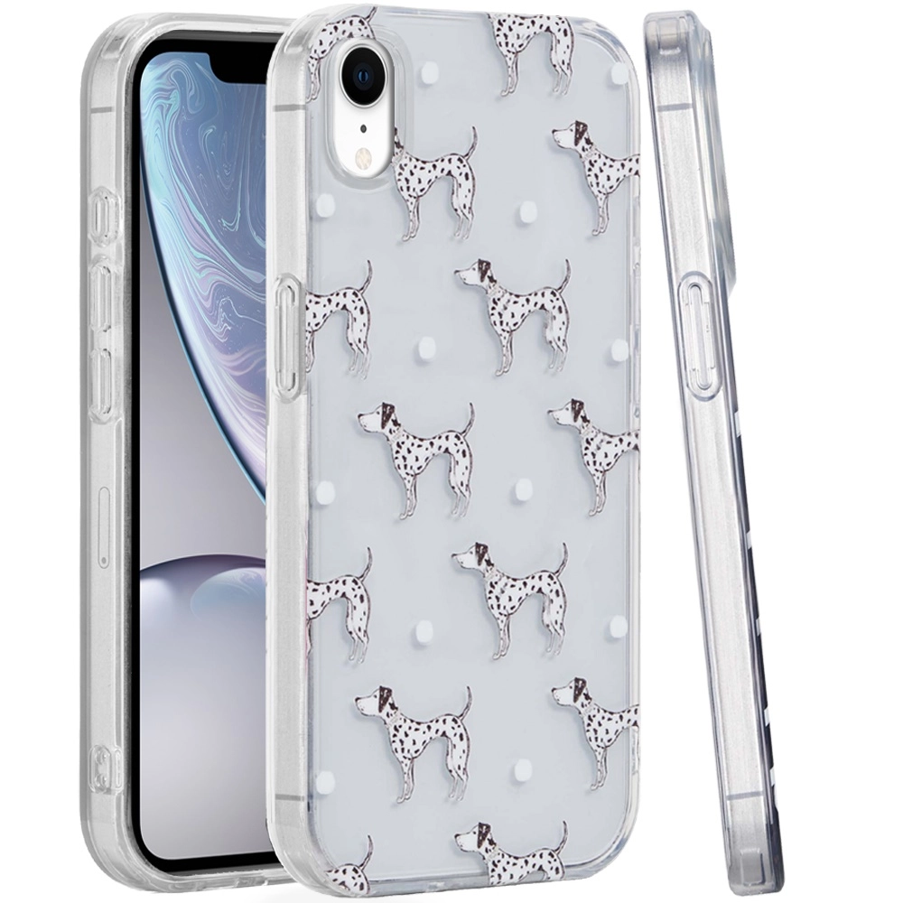 Case For iPhone XR Double Layer Design IMD TPU Case (QBCTNON-iPXR-DOGS)