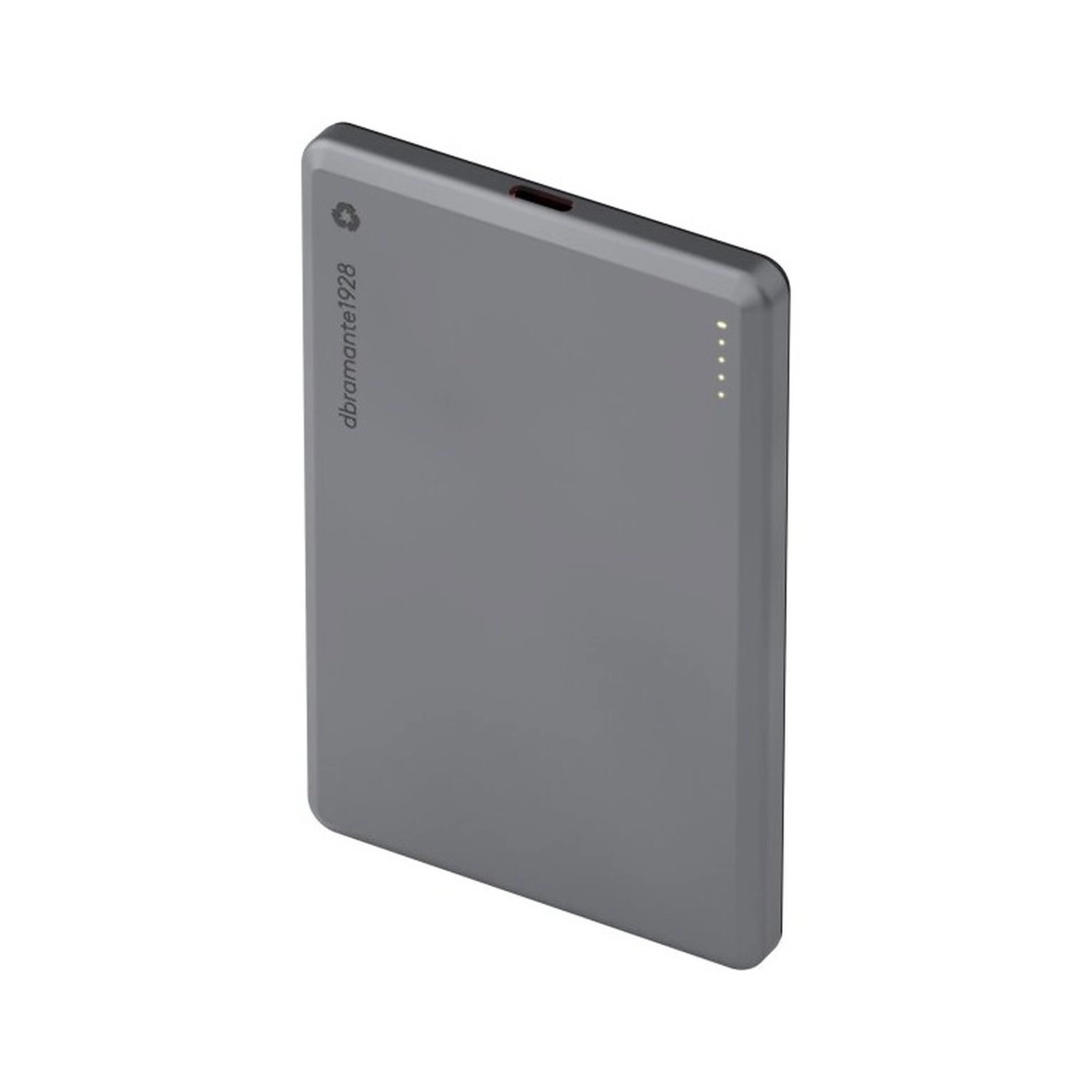 BROOKSTONE POWER BANK 5,000 MAH Portable Ultra Slim - 15 W Gray