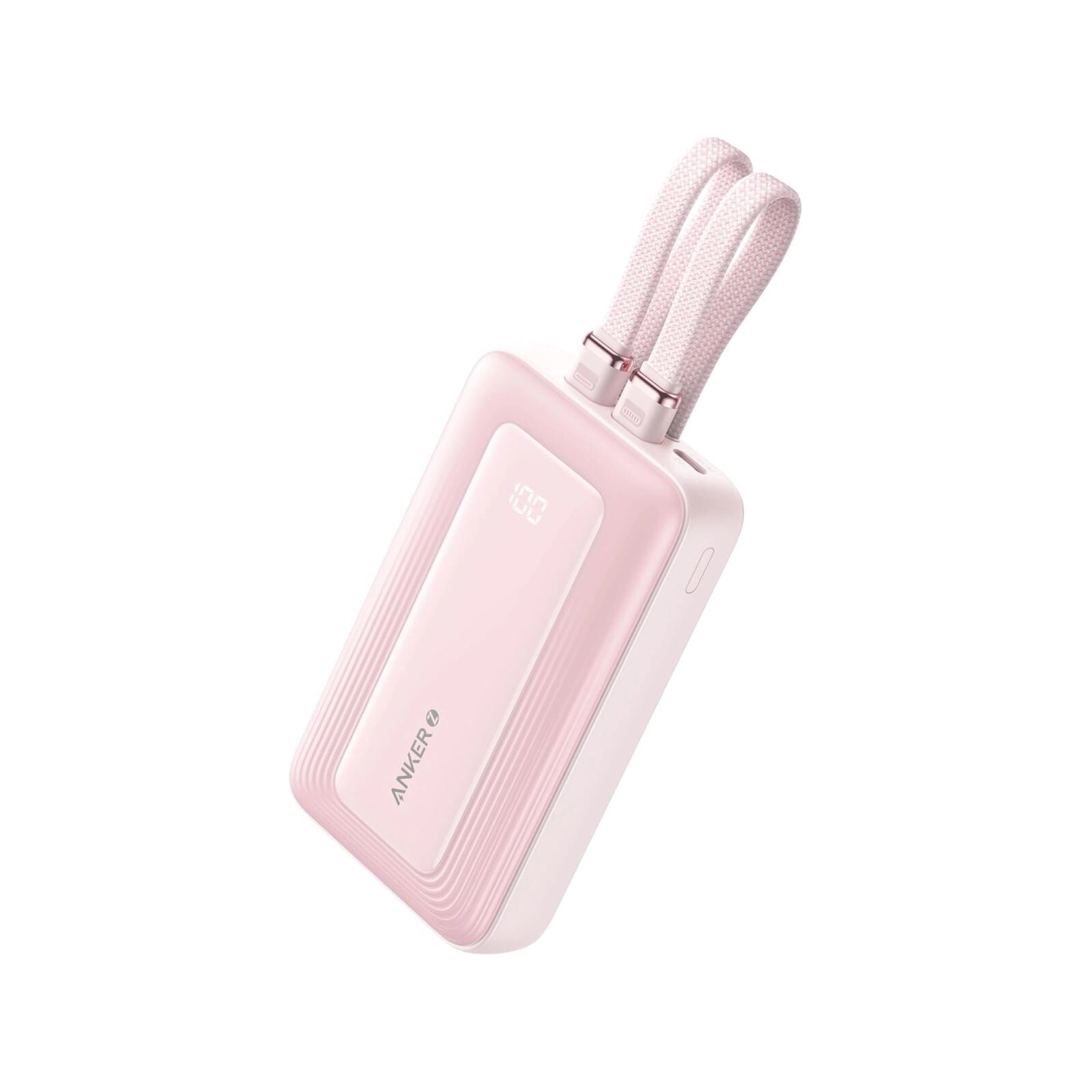 PowerBank Anker 10000mAh 30W Power Bank with Built In USB C and Lightning Cable - PINK