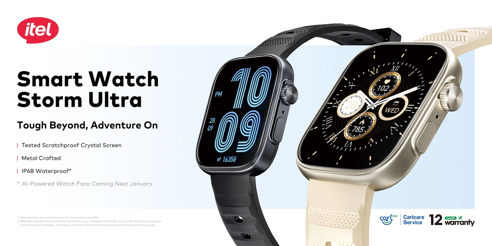 ITEL SMART WATCH ISW- O23 CHAMPAGNE GOLD