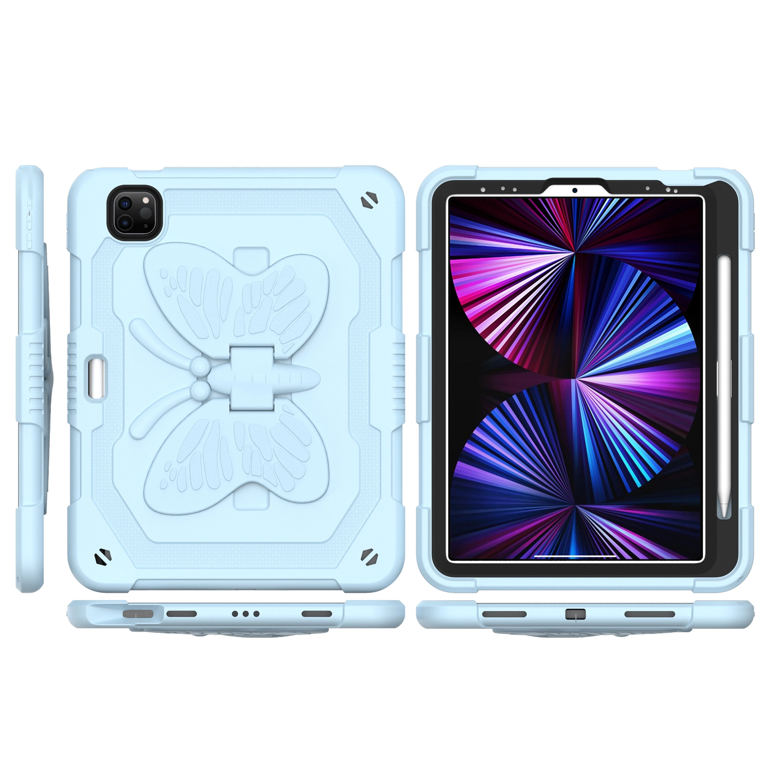 Case For iPad (A16) 2025 / iPad 10th Gen (QBBFTB-iPD10gen-LBlu)