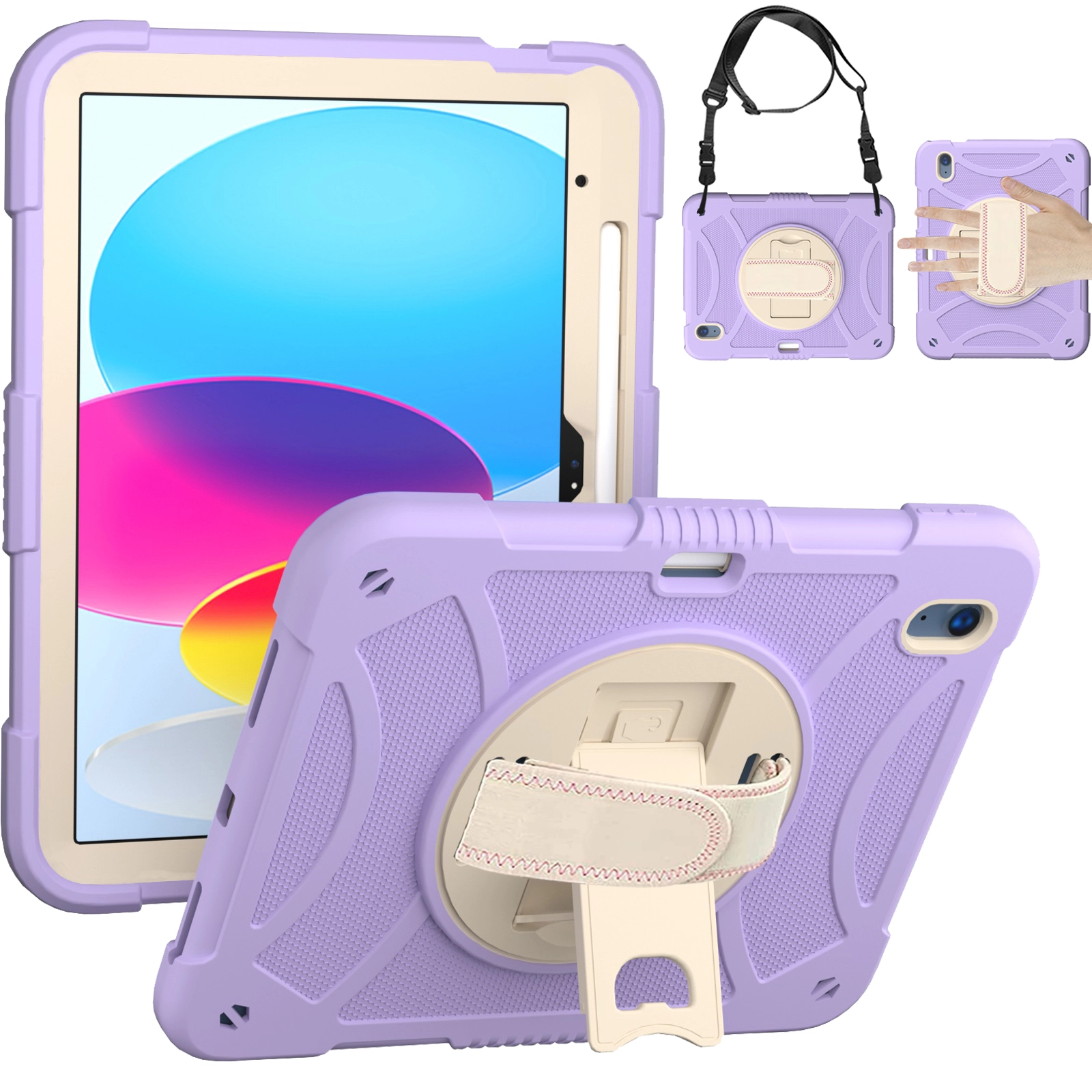 Case For iPad (A16) 2025 / iPad 10th Gen (TBHAND-iPD10gen-LPrp)