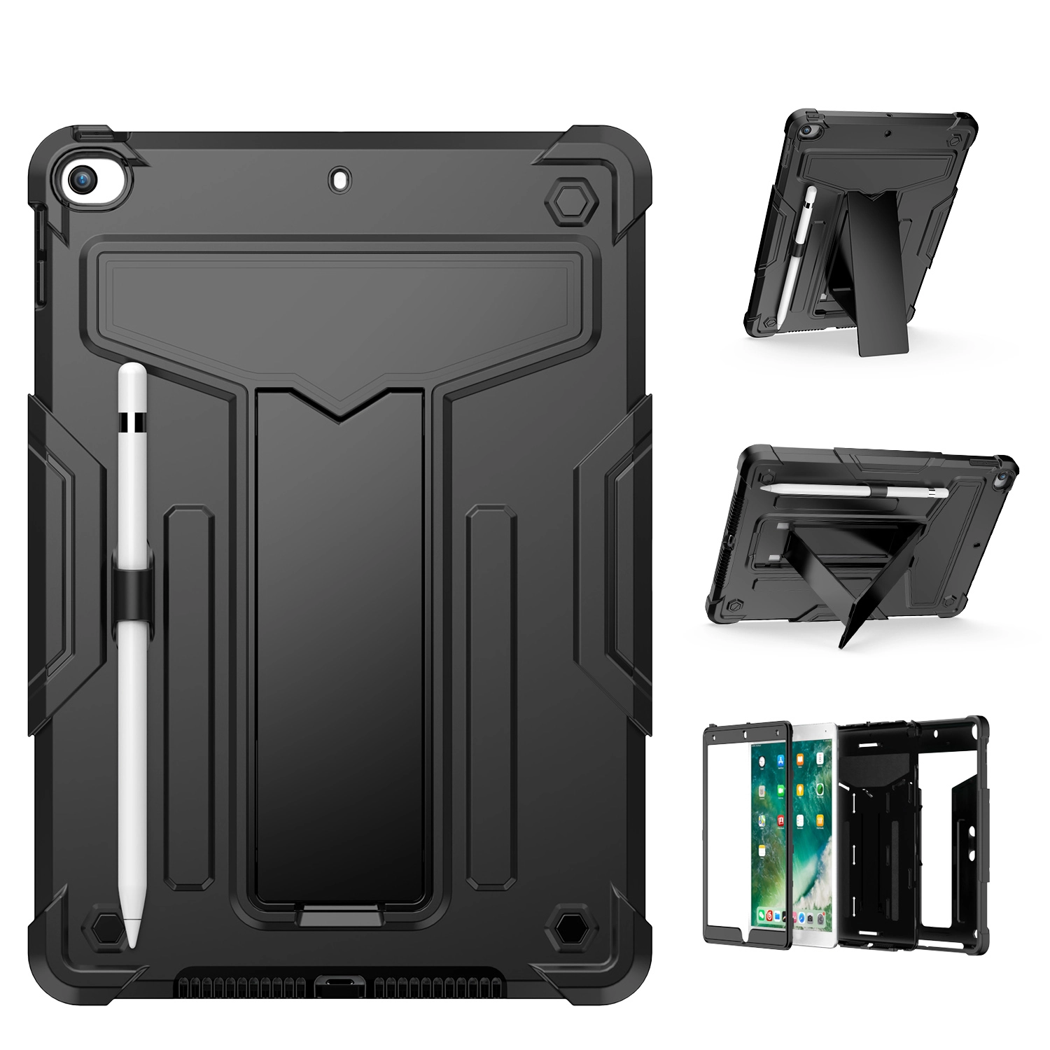 Case For iPad (A16) 2025 / iPad 10th Gen (TBVRTCL-iPD10gen-BKBK)