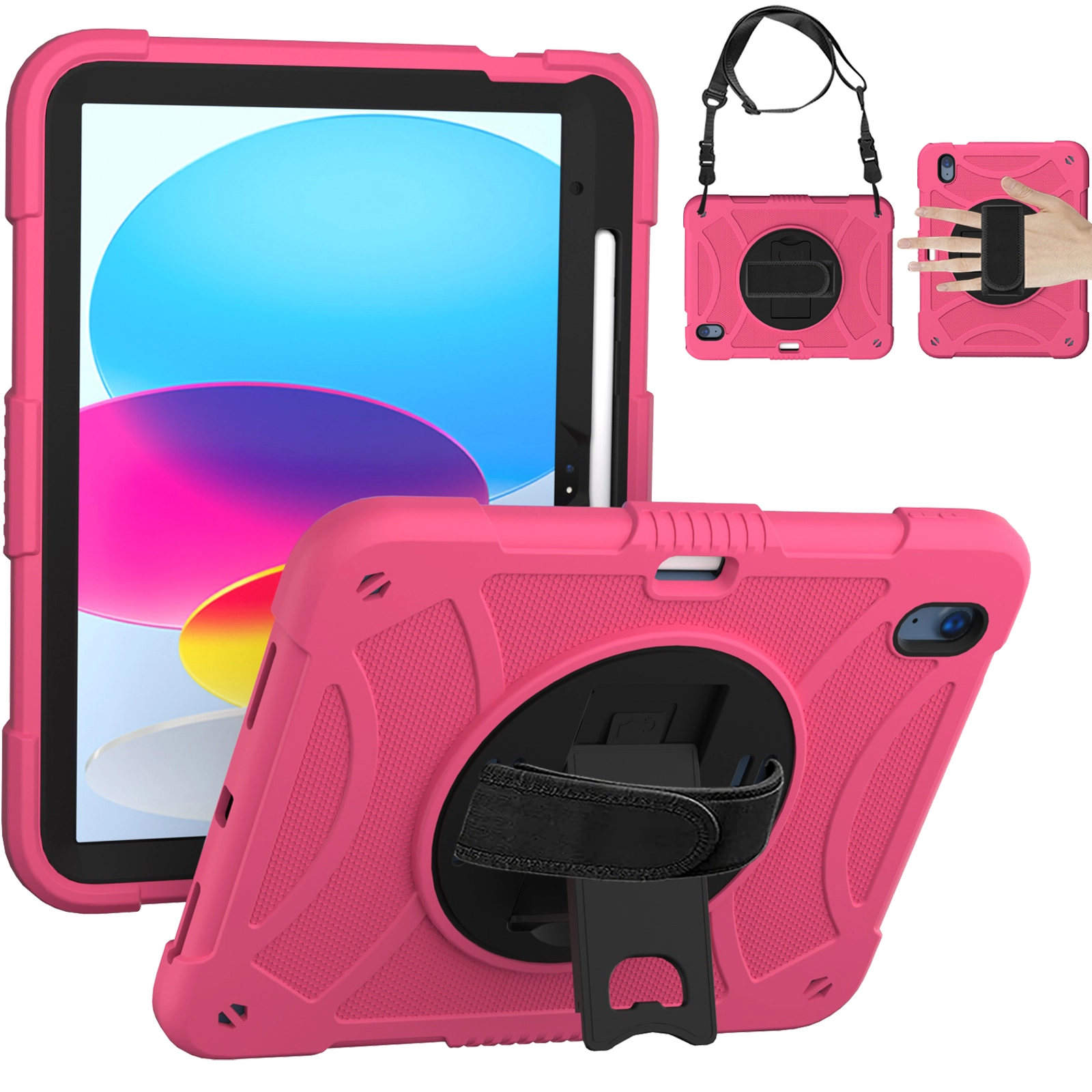 Case For iPad (A16) 2025 / iPad 10th Gen (TBHAND-iPD10gen-Hpnk)