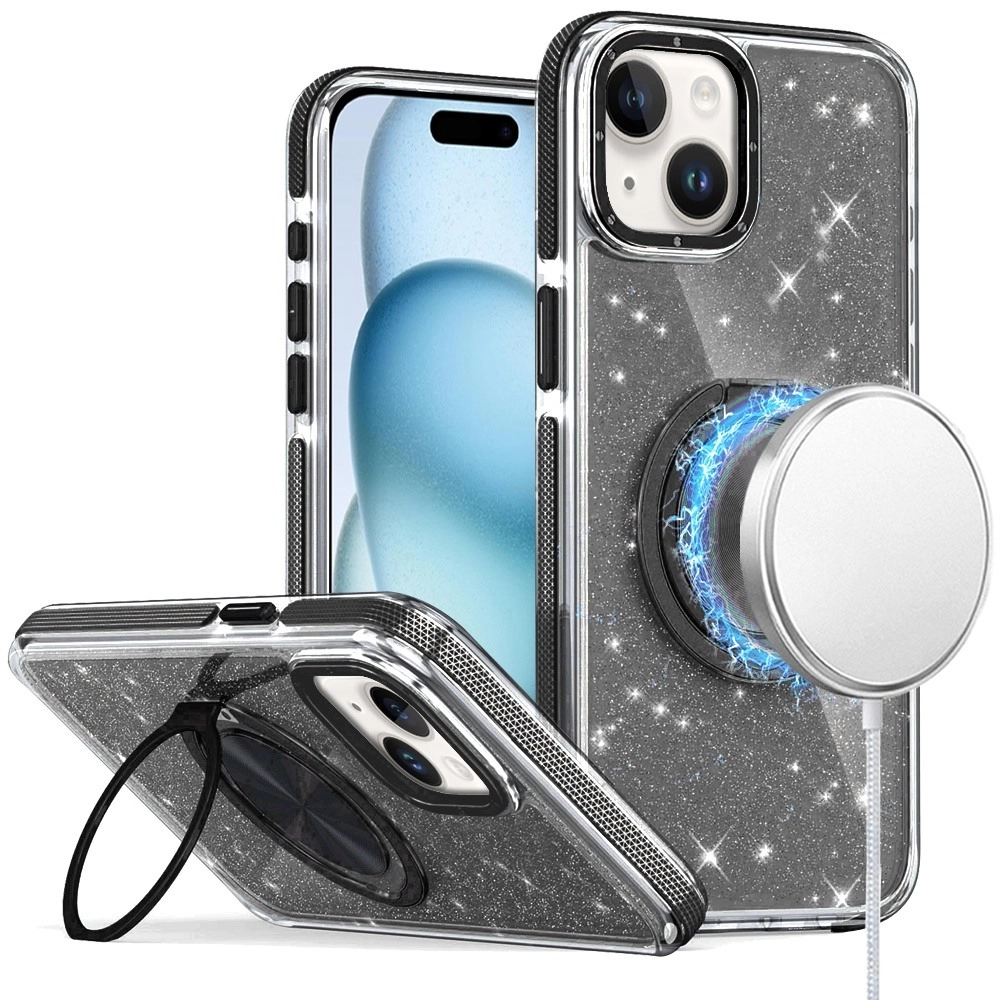 Case For iPhone 15 Plus/iPhone 14 Plus (MGGLITZ-Plus15-BK)
