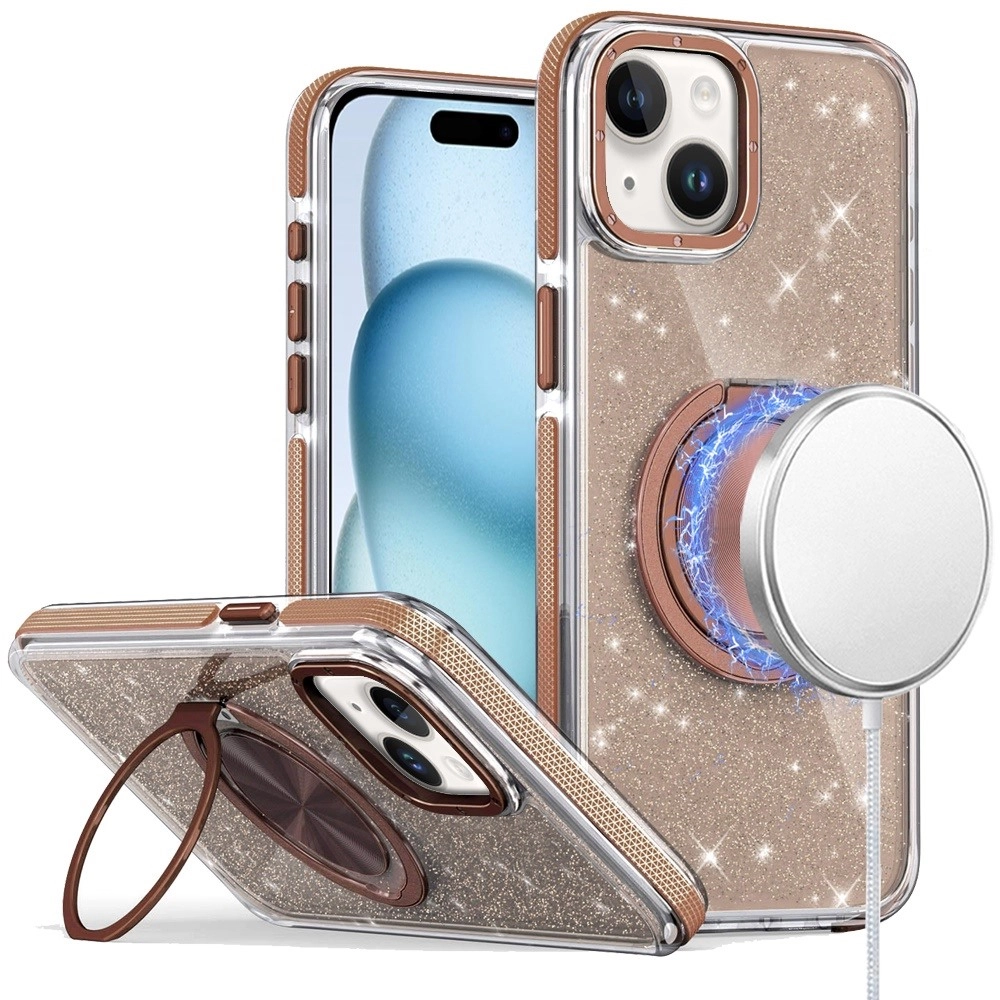 Case For iPhone 15 Plus/iPhone 14 Plus (MGGLITZ-Plus15-Gold)