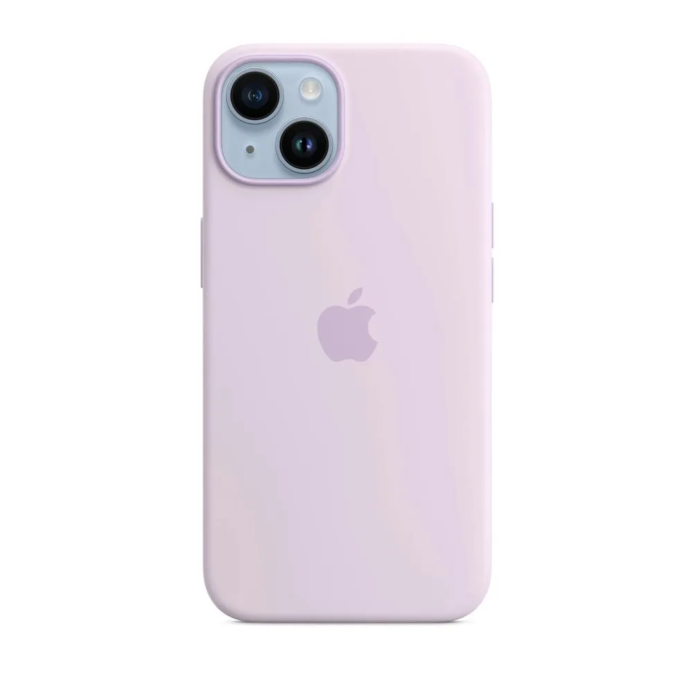Case for iPhone 14 Silicone MagSafe with Lens Protector Lilac