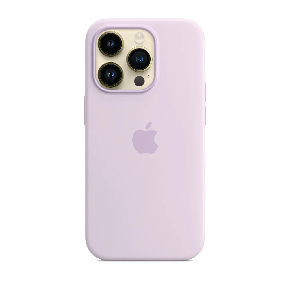 Case for iPhone 14 Pro Silicone MagSafe with Lens Protector Lilac