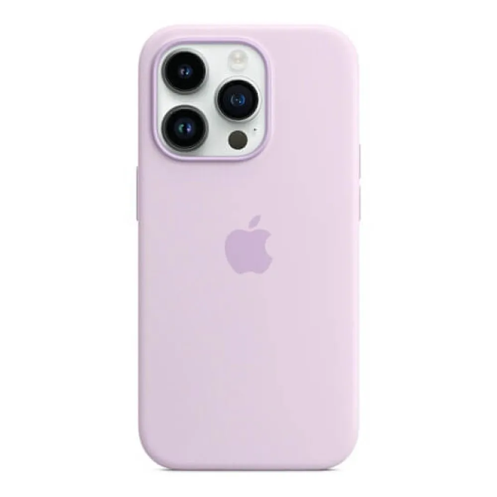 Case for iPhone 14 Pro Max Silicone MagSafe with Lens Protector Lilac