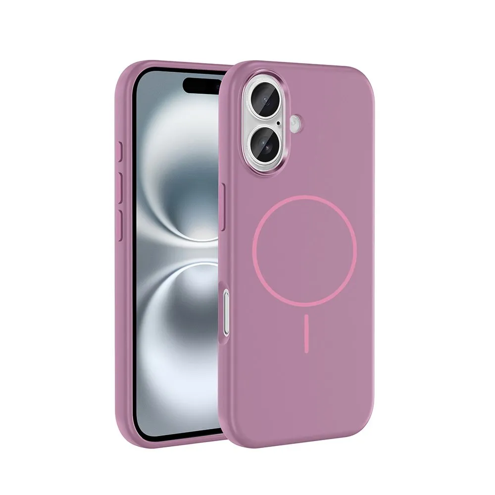 Case for iPhone 16 Silicone MagSafe with Lens Protector Lilac