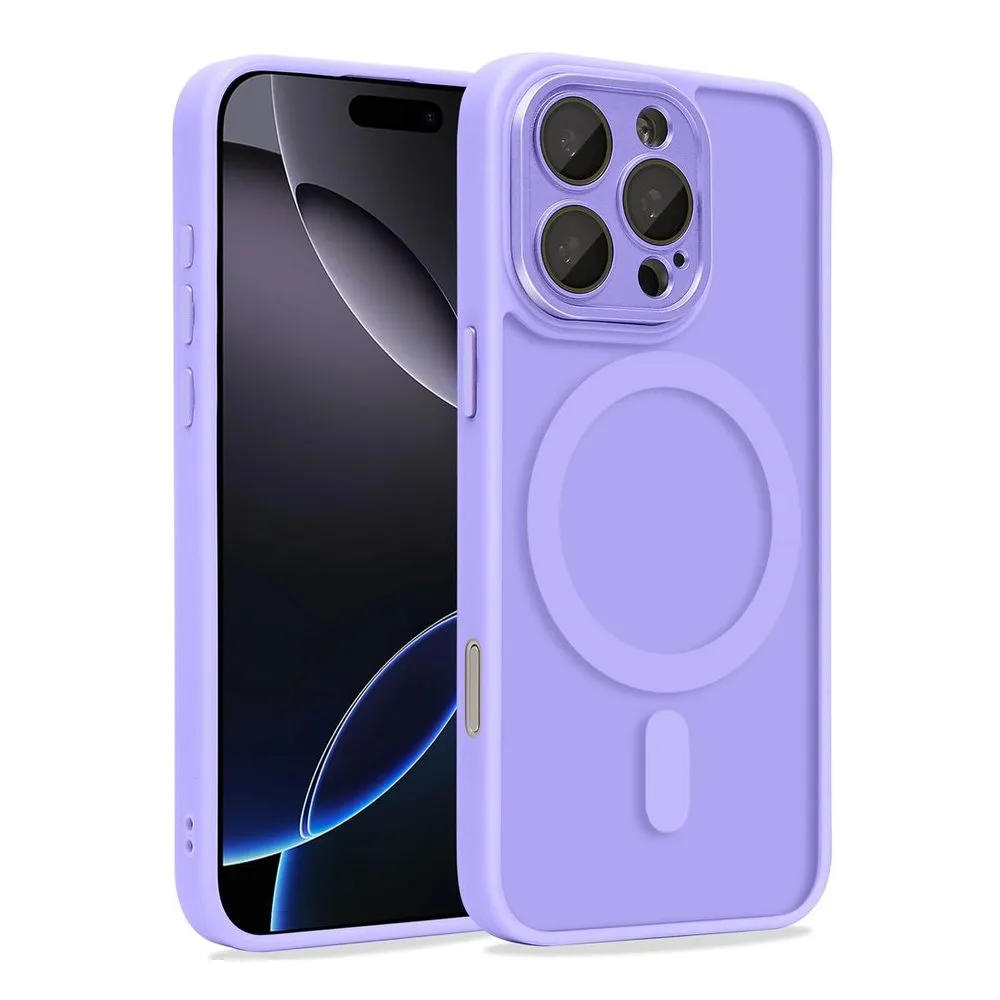 Case for iPhone 16 Pro Silicone MagSafe with Lens Protector Lilac