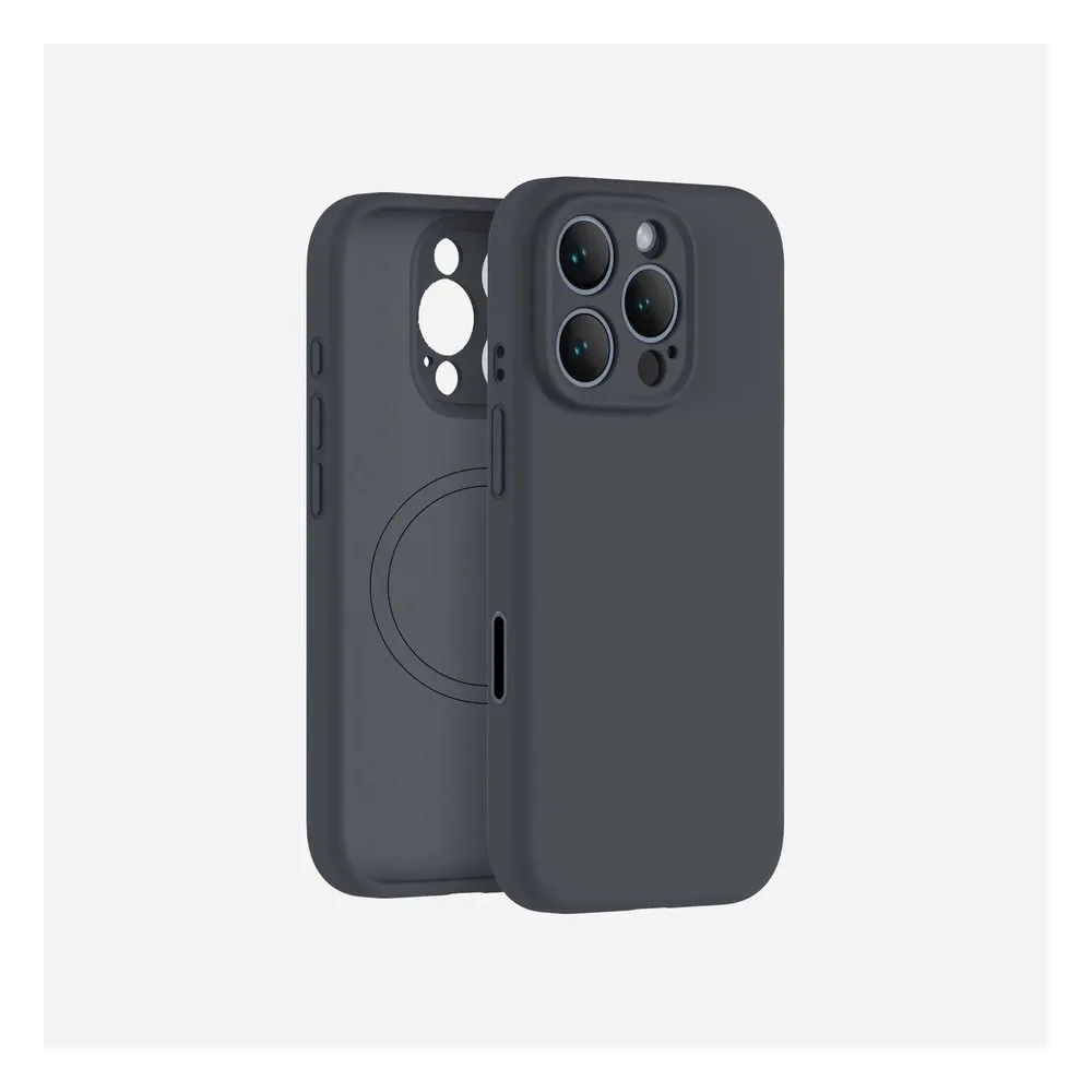 Case for iPhone 16 Pro Max Silicone MagSafe with Lens Protector Dark Gray