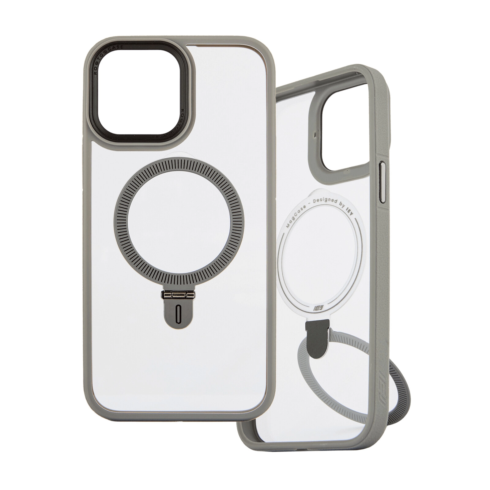 Case for IPhone 15 Silicone magsafe spiral Gray