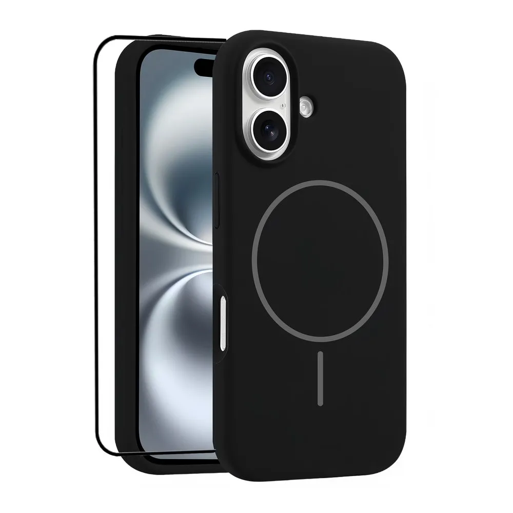 Case for iPhone 17 Silicone MagSafe with Lens Protector Dark Gray