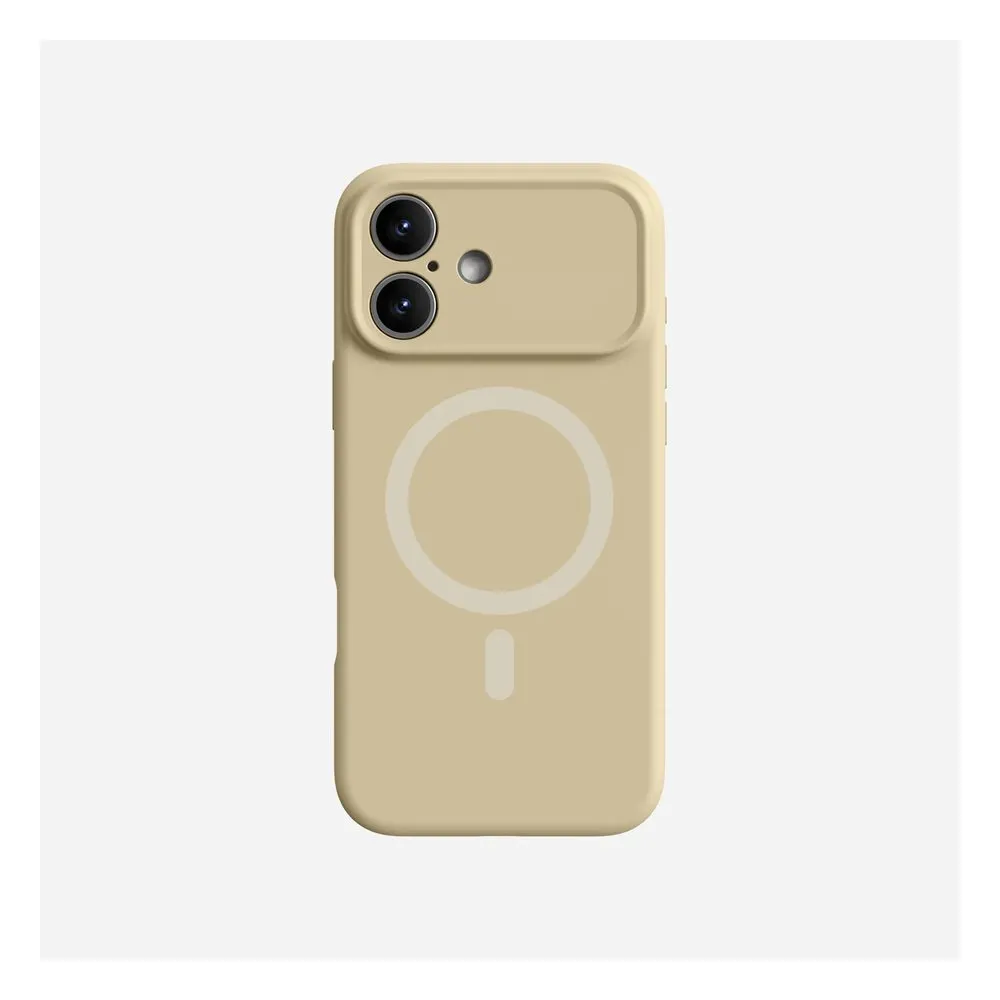 Case for iPhone 17 Silicone MagSafe with Lens Protector Light Brown