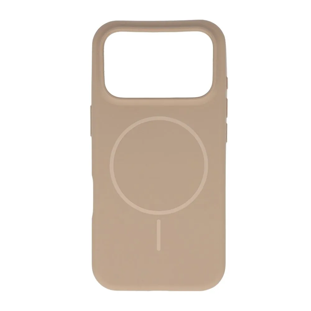 Case for iPhone 17 Pro Silicone MagSafe with Lens Protector Light Brown