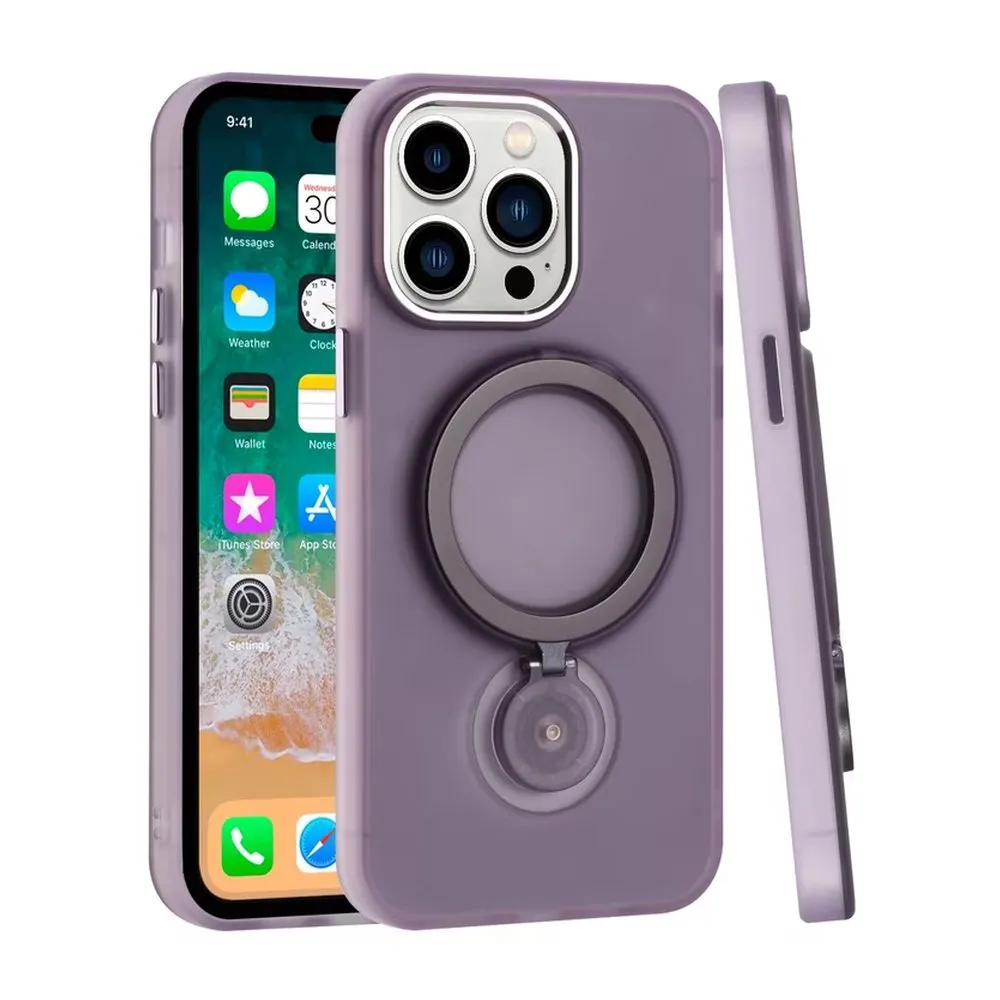 Case for iPhone 11 Pro Max Silicone MagSafe 360 Ring Lilac