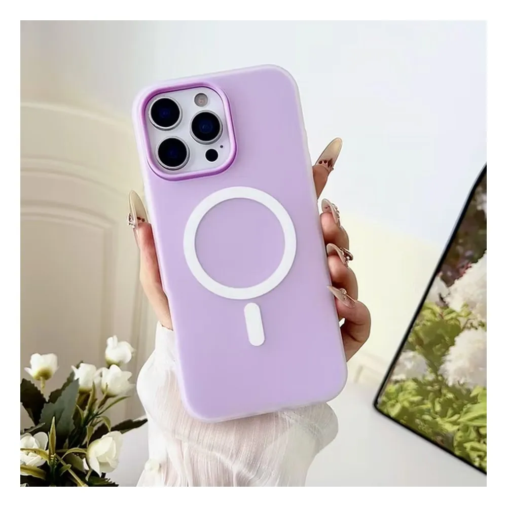 Case for iPhone 12 Pro Silicone MagSafe 360 Ring Lilac