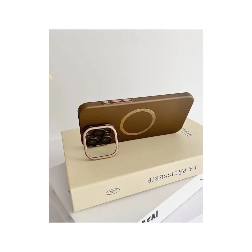Case for iPhone 12 Pro Silicone MagSafe 360 Ring Brown