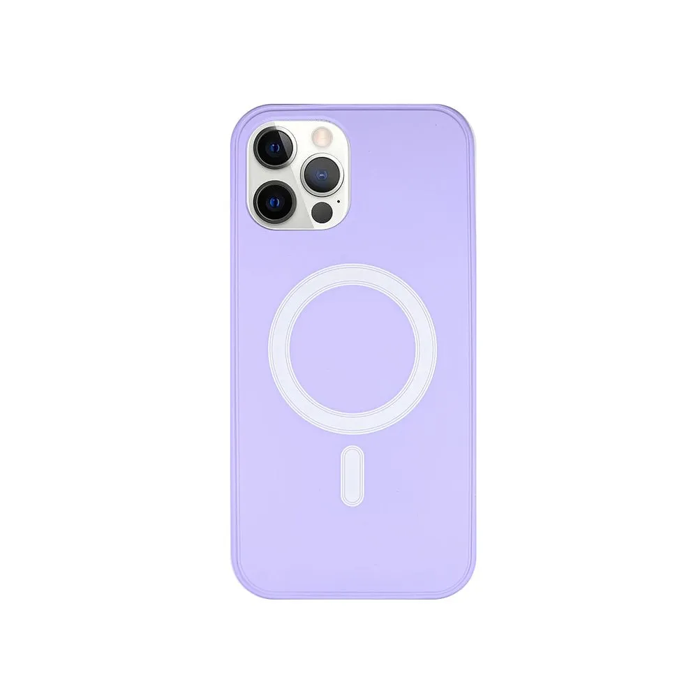 Case for iPhone 12 Pro Max Silicone MagSafe 360 Ring Lilac
