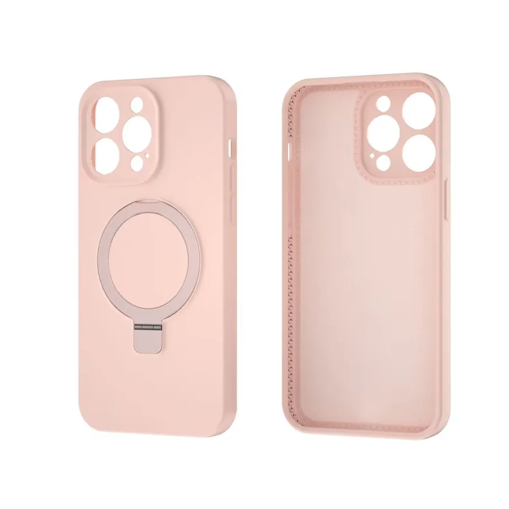 Case for iPhone 12 Pro Max Silicone MagSafe 360 Ring Bright Pink