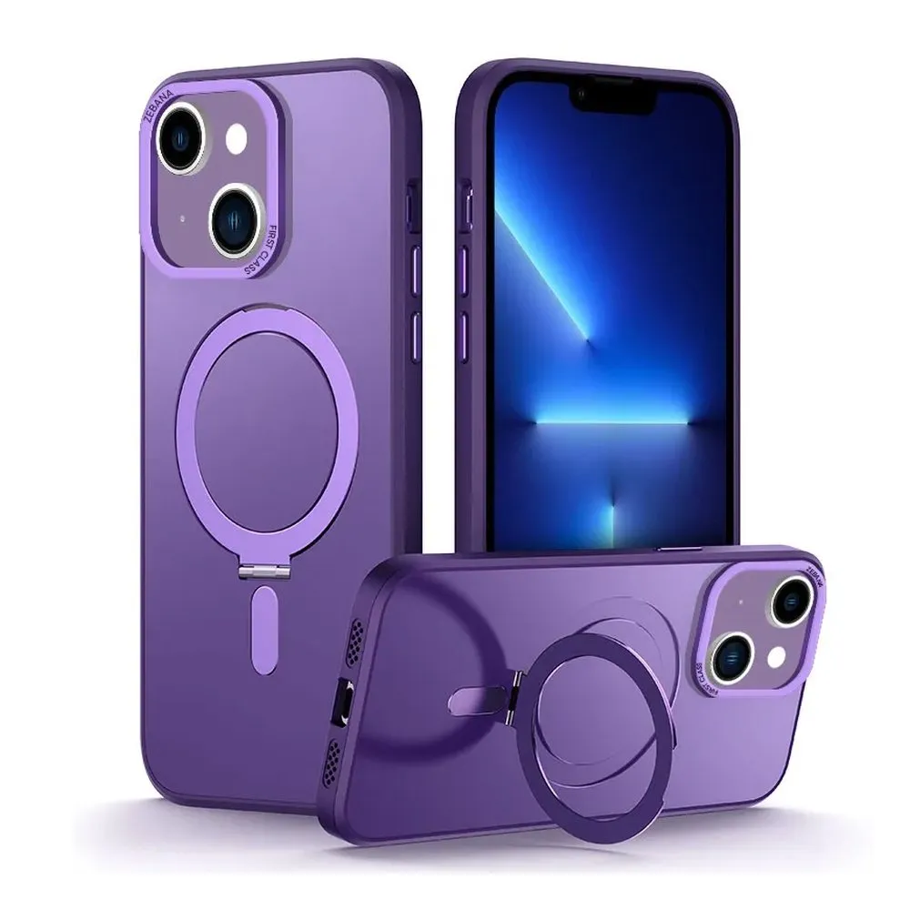 Case for iPhone 13 Silicone MagSafe 360 Ring Lilac